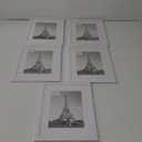 upsimples 8.5x11 Picture Frame Set of 5, Display Pictures 6x8 with Mat or 8.5 by 11 Without, Wall Gallery Photo Frames, White