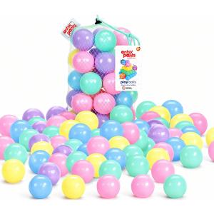 Antsy Pants 100 Ball Pit Balls, Ball Pit for Toddlers 1-3, Non-Toxic Materials, Lightweight, 5 Pastel Colors, Reusable Storage Bag, Plastic Balls for Ball Pit, Sensory Toys for Kids