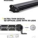 Xprite 1.0" Ultra-Thin LED Chase Strobe Light Bar, 30" Offroad Safety Flashing Light Bar with Running Brake Turn Signal & Reverse Lights for UTV, Polaris RZR, Can-am, Yamaha, SXS, 4x4, Trucks - RBYBR
