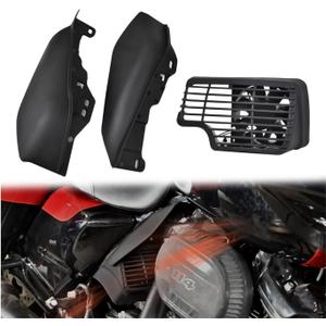 Air Deflector with Fan Cooler for Road Glide, Heat Shield with Cooler Fan Mid Frame Harley CVO Road Glide Limited Tri Glide Ultra Limited Electra Glide Classic 2017-2024 Accessories