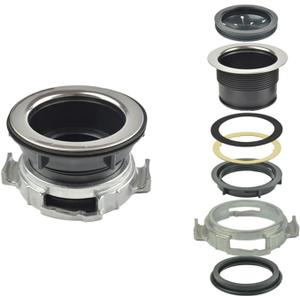 Garbage Disposal Mount Sink Flange Kit and Stopper for Waste King, Garbage Disposal Drain Assembly Kit, Rubber Flange and Drain Lock Nut for Waste King, Whirlaway Parts (114mm) Model : 1030