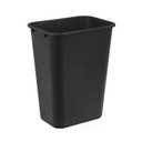 Amazon Basics Rectangular Commercial Office Wastebasket, Easy to Clean, Space-Saving, 10 Gallon, Black