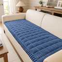 decorUhome Fuzzy Pet Couch Cover for Dogs, Non-Slip Sofa Covers for Armchair, Soft Thick Furniture Couch Protector for Recliner, Washable Sofa Slipcovers, Navy Blue, 27.6" x 47"