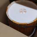 Nostalgia Electric Ice Cream Maker With 4 Qt Capacity- Old Fashioned Ice Cream Machine Makes Frozen Yogurt or Gelato in Minutes- Vintage Wooden Style Ice Cream Maker with Aluminum Canister- Light Wood
