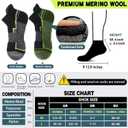 Welwoos 6 Pairs Merino Wool Ankle Hiking Running Socks Compression Support Thick Athletic Low Cut Socks for Women Men (Gray)