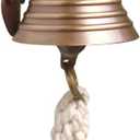 2" Antique Brass Bell Quality Marine Wall Mounted Ship Hanging Bell Perfect for Dinner, Indoor, Outdoor, School, Bar, Reception, Last Order & Church by The Metal Magician