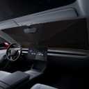 VION Model 3 Front Windshield Sunshade - Umbrella Style Design, Easy Installation, Complete Blackout - Fits All Model 3