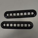 Door A/C Outlet Vent Front Side Window Air-Conditioner Vent Trim Cover for 2009-2014 Ford Raptor, Carbon Fiber, 2PCs