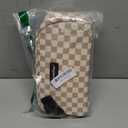 Cerbonny Small Cooler Bag Freezable Lunch Bag for Work School Travel, Leak-proof, Insulated, Khaki Checkerboard, 3.5L, 9.8x5.5x4 inch