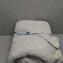 Westinghouse Electric Blanket Throw Size, Soft Plush Sherpa Heated Blanket with 6 Heating Levels & 2-10 Hours Auto-Off, Machine Washable, 50x60 inches, Ivory