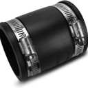 Flexible PVC Pipe Coupling with Rubber Hose Clamps for Flex Coupling 2 Inch Nominal Pipes Drain Repair, Dust Hose,Plumbing Connection,Cast Iron,Plastic Pipes Upgrade,PVC Condensate Pipe Coupler