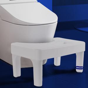 6.8 Inch Toilet Stool for Bathroom,Hoissuem Non-Slip Potty Stool for Pooping,Hoissuem Toilet Step Stool for Adults/Seniors/Kids