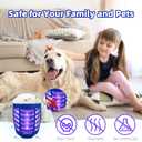 2026 Upgraded Bug Zapper Indoor Plug in, Whisper-Quiet Mosquito Zapper for House, Electric Fly Killer Trap with UV Light, Fruit Fly Gnat Killer Lights for Kitchen Bedroom, 4 Pack