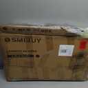 SMIBUY Double Laundry Hamper with Lid, 120L Bamboo Laundry Basket with Removable Liner Bag, 2-Section Clothes Divider Laundry Sorter for Laundry Room, Bathroom, Bedroom (Black)