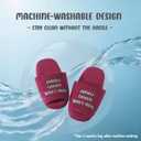 Women's Silent Indoor Slippers  Lightweight Terry Cloth Slides with Memory Foam, Open Toe, Soft Sole (No Rubber), Foldable Travel House Shoes for Home or Hotel Use (7-8, Burgundy Red)