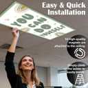 4 Pcs Fluorescent Light Covers - Classroom, Office 4 x 2 Feet Flame Retardant Magnetic Covers for Ceiling Lights Filters (Bohemia-1234)