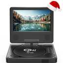 9.5" Portable DVD Player with 7.5" Swivel Display Screen, 5-Hour Built-in Rechargeable Battery, Car DVD Player,Supports SD Card/USB/CD/DVD and Multiple Disc Formats, High Volume Speaker