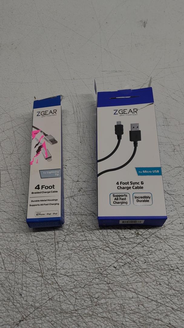 ZGEAR, 4 Ft Sync & charger Cable 2 pack