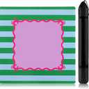 Dunzy 33'' x 33'' Mahjong Mat with Carrying Bag Non Slip Noise Reduction Gaming Mat Rubber Mahjong Table Cover Accessories Gifts for Poker Board Games Dominoes(Purple,Stripe)