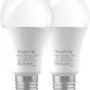 2 x Radar Motion Sensor Light Bulbs, A19 12W (100 Watt Equivalent) Daylight E26 Outdoor Auto on/Off Motion Detector Lights for Outside, Porch, Garage, Driveway, Patio,(1100LM, 2-Pack)