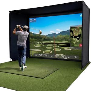 Glide Gear Golf Simulator Enclosure Kit – 10x8 ft – Complete Frame + Enclosure + HD Impact Screen (Home Indoor/Outdoor Practice)