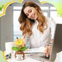 3 Pcs Inspirational Gifts, Positive Corn Poppy Flower Handmade Crochet Doll, Appreciation Positive Gifts for Women, Friend Sister, Coworker Employee Birthday Cheer Up Presents