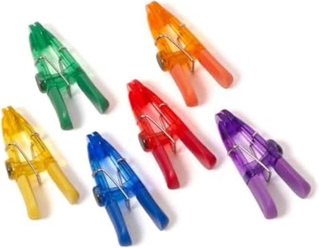 Brite Concepts Set of 6Colorful Magnetic Multi-Clips to Hang Documents or Close Bags #16499, 1 Pack of 6 Clips