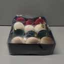 Super Holiday 3.14" Velvet Christmas Balls, 12PCS 80MM Plastic Christmas Ball Ornaments for Xmas Tree Hanging Decorations Assortment, for Holiday Party Decor, Red, White, Green, Coffee