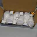 KeepLit 6 Pack Emergency Rechargeable Light Bulbs, 48H Long Lasting & 3 Brightness Power Outage Light,12W 3000K Battery Backup Emergency Light Bulbs for Home Power Failure Hurricane