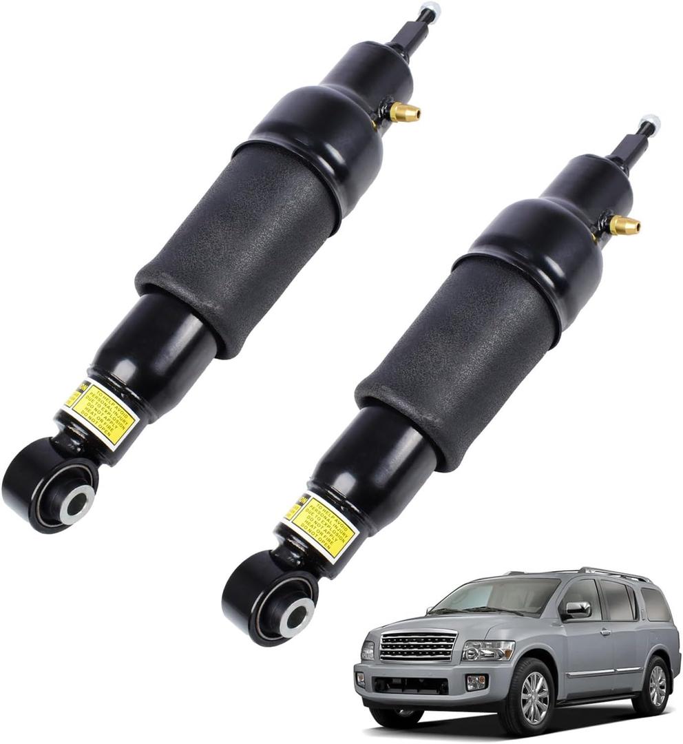 Rear Air Shock Absorber Fit for Infiniti QX80 2014-2023, for Infiniti QX56 2011-2013, for Nissan Armada 2017-2023 Replaces E6210-1LA8A, E6210-5ZW0A (Without Active Suspension, Without Motion Control) (without premium trim)