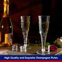 JOLLY CHEF 54 Pack Plastic Champagne Flutes Disposable 4.5 oz Clear Plastic Champagne Glasses Suitable for Wedding, Thanksgiving Day, Christmas