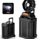 WESTTREE 30L Portable Misting Fan, 4-in-1 Mist Portable Rechargeable Battery Spray Fan with 90 Auto-Oscillating,8 Level Spray Mode & 4 Speed Wind,Timer Cooling Mist Fan for Patio,Garden & Outdoor T32