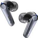 EarFun Air Pro 3 Noise Cancelling Earbuds, Qualcomm aptX Adaptive Sound, 6 Mics CVC 8.0 ENC, Bluetooth 5.3 Earbuds, Multipoint Connection, 45H Playtime, App Customize EQ, Wireless Charging (Black)