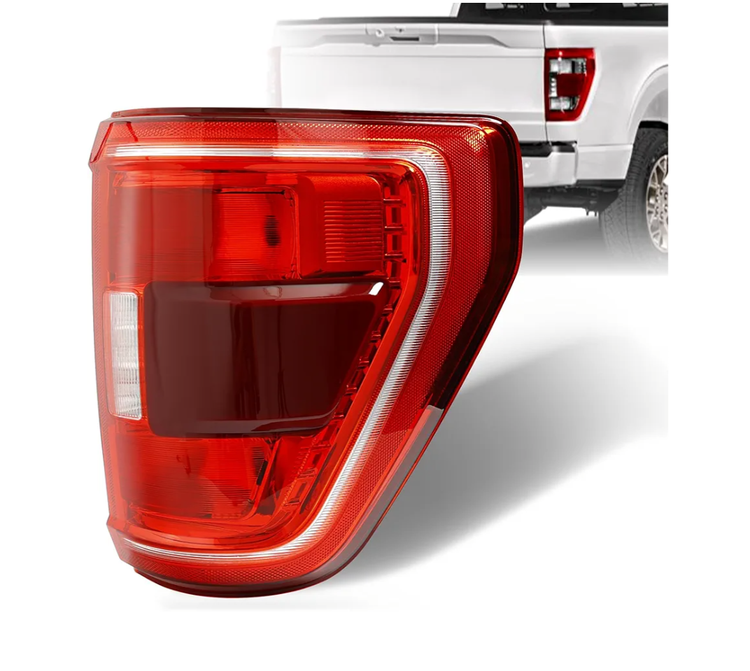 Tail Light with Blind Spot Compatible with 2021 2022 2023 Ford F150 XLT Rear Lamp Assembly - Brake Taillights Replace for ML3Z13404C - Halogen Type W/O Bulb - Passenger Right Side