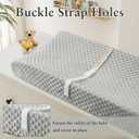 Homiest 2 Pack Changing Pad Cover, White + Light Gray Changing Table Sheets, Ultra Soft Fleece Minky Dot Fabric, Breathable Comfortable Diaper Pad Cover for Girls and Boys, Machine Washable