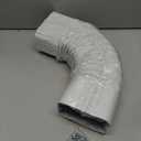 Gutterlix 2 Pack Flexible Gutter Downspout Extensions Extendable from 21" to 67", Downspout Extender Comes with Adapters, Thickened Down spout Drain Extension for Rainwater Drainage(White)
