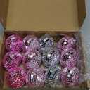 Suncalla 12 Pcs 2" Disco Pumpkin Hanging Ornaments, Glitter Mini Pumpkins for Fall Halloween Thanksgiving Tree Decorations, Farmhouse Autumn Harvest Party Decor(Silver, Pink)