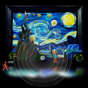 LED Light Kit for Lego Starry Night with Motion Sensor Light, Lighting Kit Compatible with Lego Van Gogh 21333-Sensor Version (Lights Only, No Model)