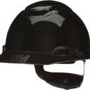 3M Hard Hat SecureFit H-700 Series Cap Style Safety Helmet with Uvicator Sensor, 4-Point Pressure Diffusion Ratchet Suspension (1 Count, Black) One Size