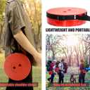 2PCS Upgraded Collapsible Stool Thickened Set, Portable Stool Folding Stools, Foldable Chair for Camping Fishing Hiking BBQ and Outdoor Activities - Max 400lbsRed