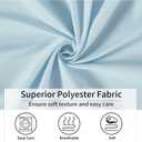 Light Blue Ruffle Shower Curtain Farmhouse Fabric Cloth Shower Curtains for Bathroom 54 x 78 Inch,Stall Size