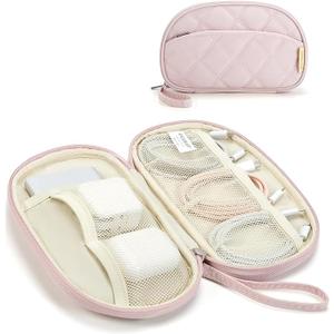 BAGSMART Cord Organizer Travel Cable Bag, Compact Tech Electronic Organizer Travel Case, Essentials for Charger, Cable, Phone, Flash drive, Double Layers (Pink) BAGSMART Cord Organizer Travel Cable Bag, Compact Tech Electronic Organizer Travel Case, Essentials for Charger, Cable, Phone, Flash drive, Double Layers (Pink)