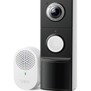 Tapo 2K+ Wired or Battery Powered Smart Video Doorbell with Chime  180° Field of View, Person/Vehicle/Package Detection, Ring Call, 2Way Audio, SubscriptionFree Local Storage or Optional Cloud,D225