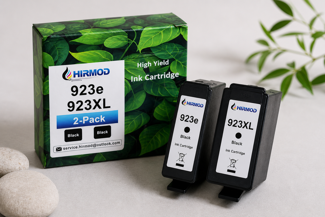 Hirmod Ink 923e, 923XL Cartridges 2 Pack Black