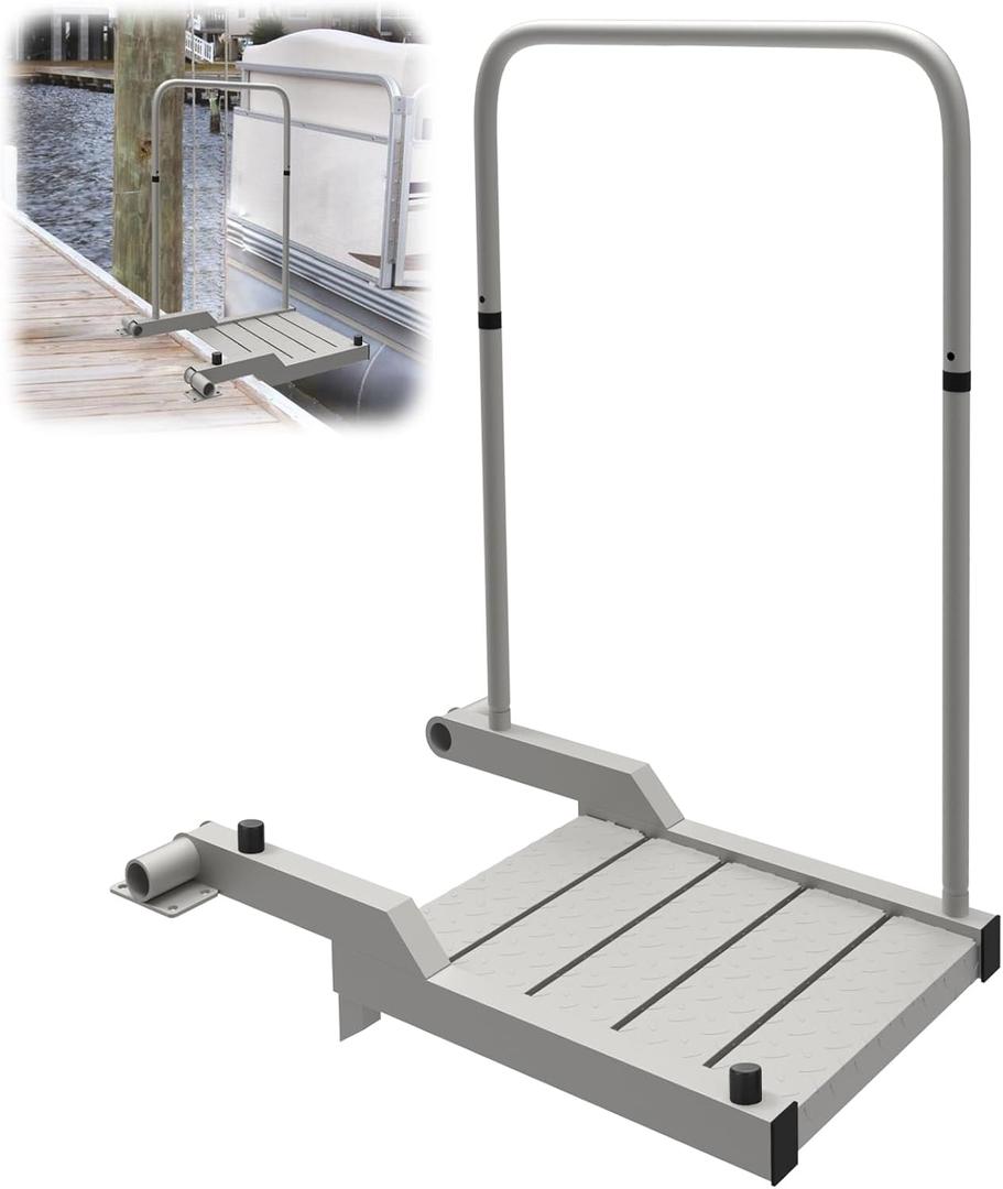 Boat Boarding Platform and Dock Extension to Step Up & Down (Fixed), Boat Boarding Platform Dock Step for Boat Lifts (Large)
