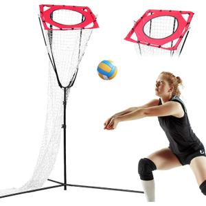 Volleyball Setter Training Equipment, Adjustable Height and Angle Volleyball Setting Trainer Net for Indoor and Outdoor, Sturdy Footed Base, Perfect for Serving, Passing, Spiking Trainer