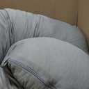 Momcozy Pregnancy Pillows with Cooling Cover, U-Shaped Full Body Maternity Pillow for Side Sleepers 57 Inch - Support for Back, Hip, Belly, Legs for Pregnant Women (Grey- Cooling Fabric)
