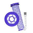 2-Pack Vacuum Filter Replacement Parts for Dyson DC41, DC65, DC66, UP13, UP20, UP30 Animal, Multi Floor & Ball Vacuum - 1 Post Filter & 1 Pre Filter With 1 Brush, Replaces Part # 920769-01 & 920640-01