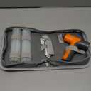 ROMECH Cordless Hot Glue Gun, Auto Dispensing Craft Glue Gun with 30 Pcs Glue Sticks, 3Ah Type-C Rechargeable Glue Gun Kit with Storage Case (Orange)