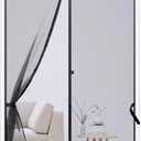 Magnetic Screen Door 38 x 82 Reinforced Fiberglass Mesh Curtain Back Door Mesh with Full Frame Hook&Loop net Fits Door Size up to 38"x82" Max Grey (Magnetic Screen Door 38 x 83 Grey net)